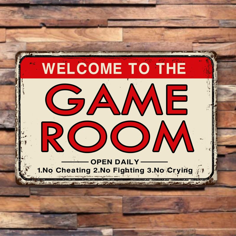 CWEIDP Video Game Room Accessories and Decor Retro Arcade Tin Signs Billiard Theater Powder Room Wall Decor Home Gaming Art Poster Gamer Decorations 8×12 Inch - Image 4